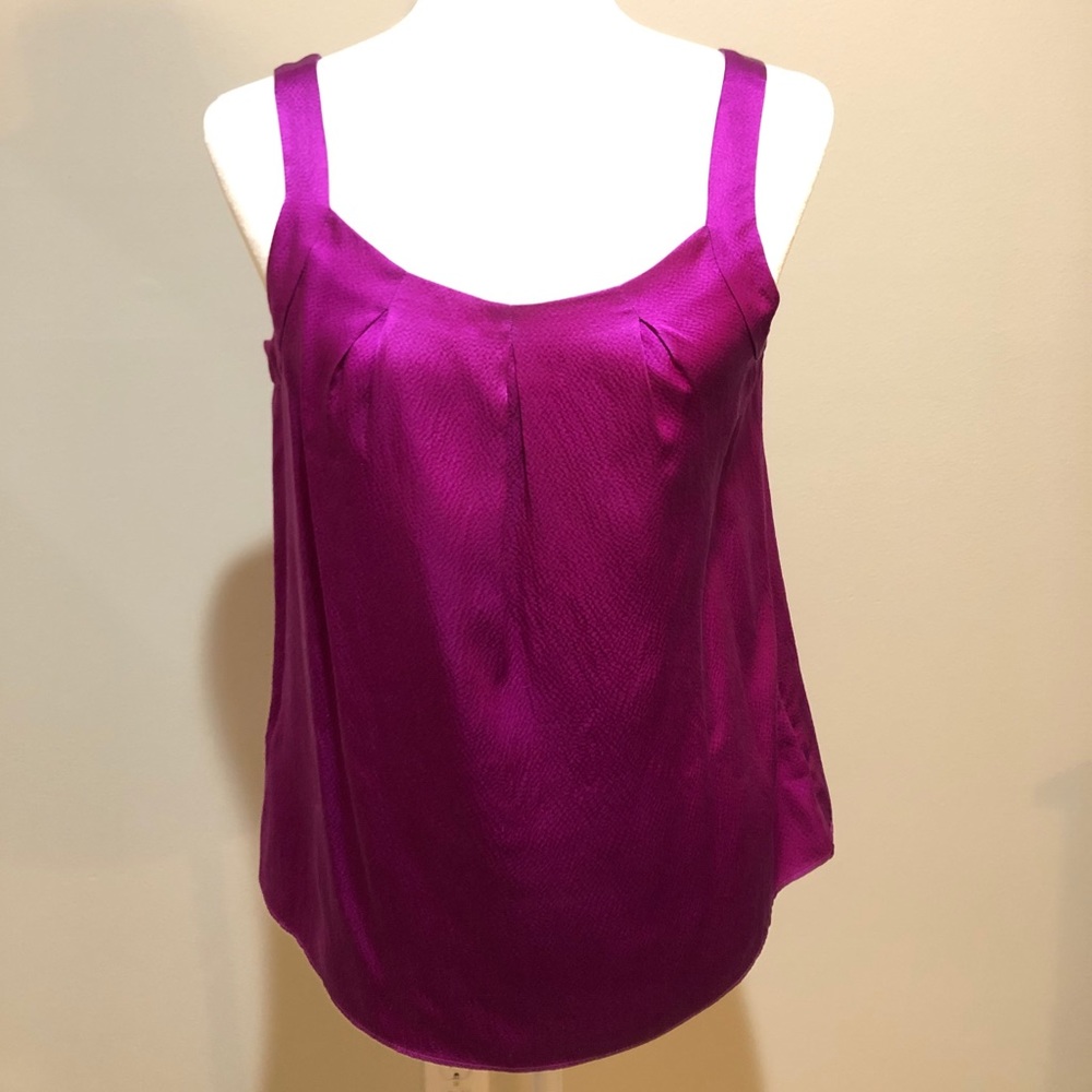 J. Crew fuchsia 100% silk sleeveless blouse